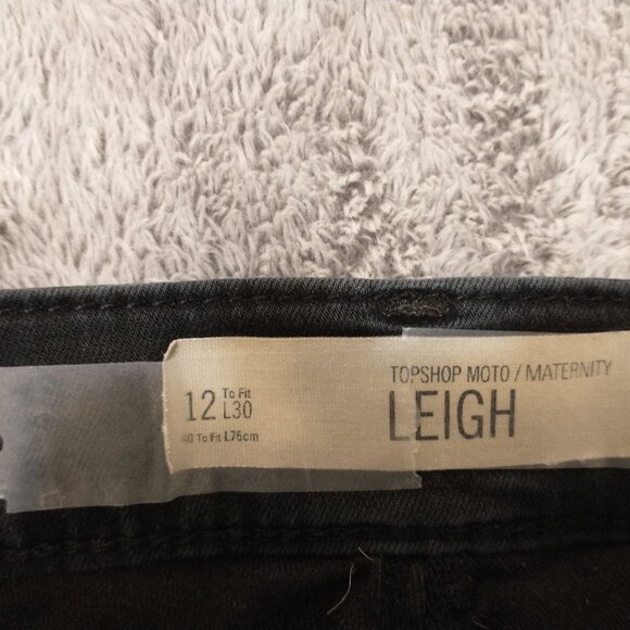 TOPSHOP MOTO / MATERNITY LEIGH JEANS IN BLACK - Picture 3 of 3